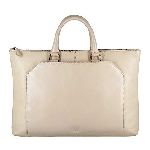 Le sac cartable beige ivoire de Dudu, pour laptop
