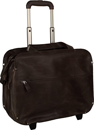 Valise pilote en cuir brun Harold’s avec compartiment laptop 15 pouces. Look Trendy et élégant. Harold’s