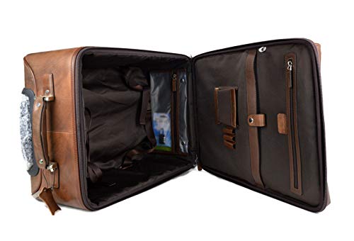 Compartimentation intelligente de la valise pilote parfaite pour ranger vos affaires de voyage, tous vos documents de travail et dossiers professionnels ainsi que votre ordinateur portable. Qualité handmade
