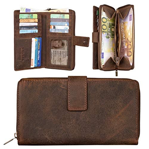Grand portefeuille en cuir marron Stilord