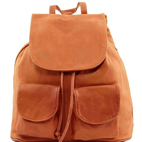 Sac à dos en cuir cognac Tuscany Leather pour femme