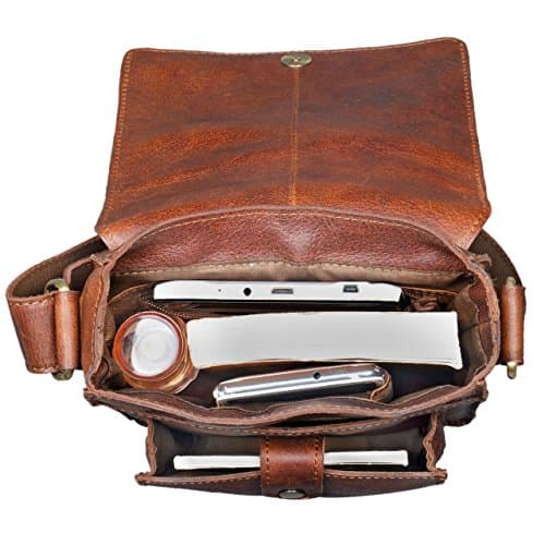 Sac à main pour homme Stilord en cuir esprit Vintage