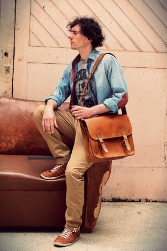 La sacoche en cuir souple vintage homme