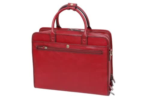 Sacoche cuir rouge Katana pour femme avec poignées