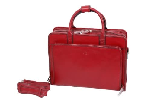 Sacoche cuir rouge Katana avec bandoulière pour femme