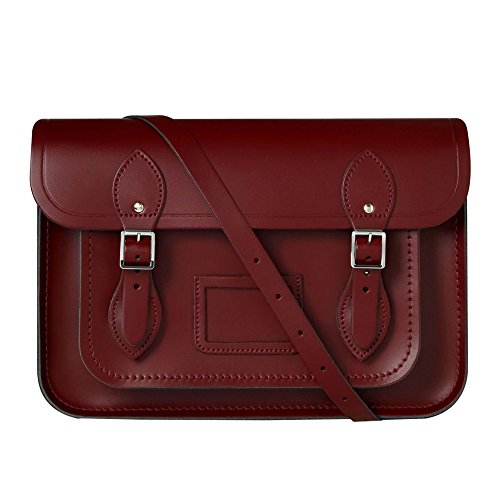 Sac cartable the Satchel Compagny en cuir rouge pour femme