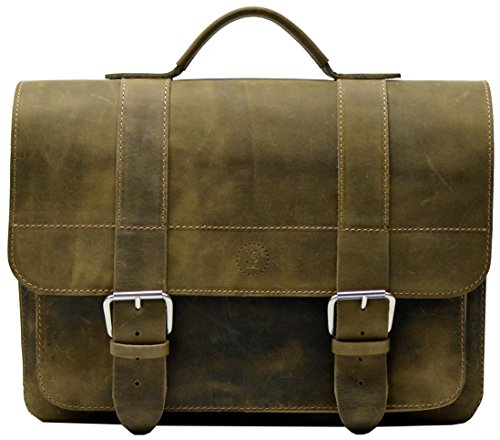 Cartable cuir vintage pour laptop 15 pouces avec système de fixation sur vélo FS bike pour enseignant ou profession libérale