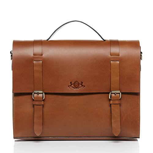 Cartable en cuir cognac Sid and Vain d'un excellent rapport qualité-prix