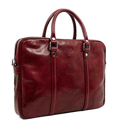 Cartable mallette vraiment féminin en cuir pleine fleur rouge pour femme Time Resistance