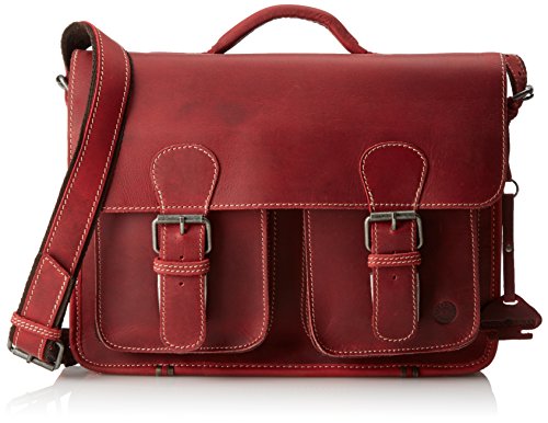 Cartable femme en cuir rouge original