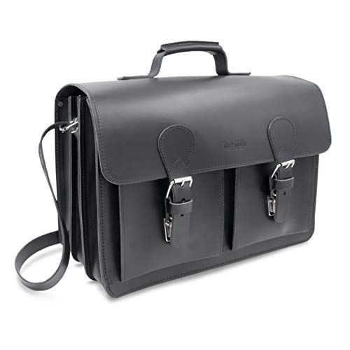 Cartable cuir Noir XXL Pour enseignant 42 cm