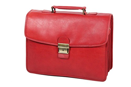 Cartable en cuir rouge pour femme Katana