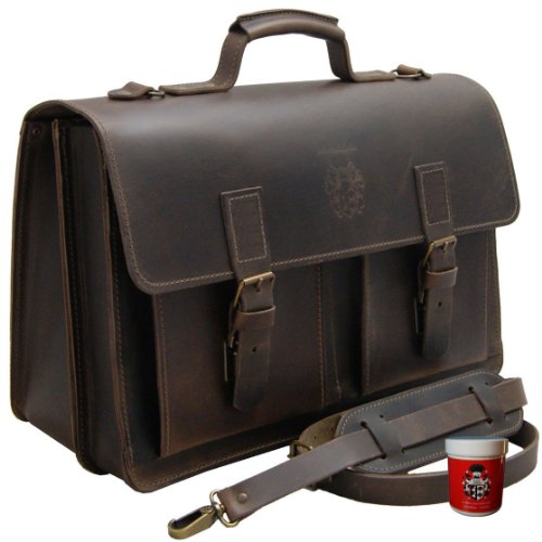 Cartable étudiant en cuir masculin Baron de Maltzahn