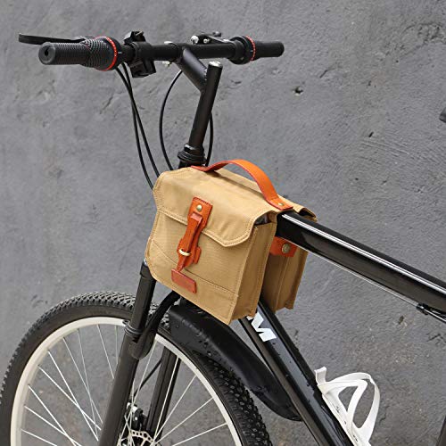 Mini sacoches pour vélo Tourbon en cuir et toile