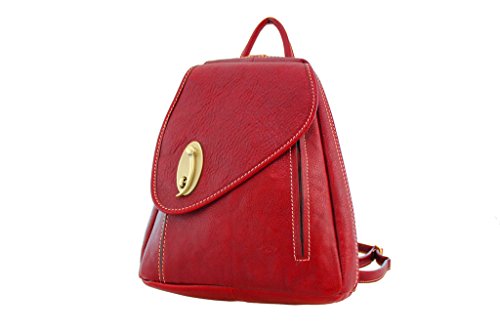 Petit sac à dos en cuir rouge original pour femme, Katana