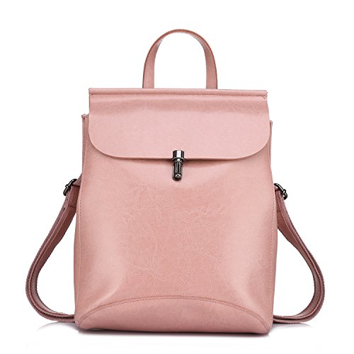 Sac à main porté dos en cuir Rose pour femme style urbain