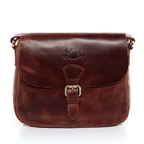 petit sac cartable bandoulière femme cuir marron Sid and Vain