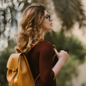 Sac à dos en cuir pour femme