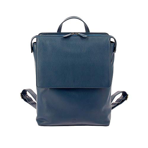 Sac à dos dudu en cuir bleu pour femme