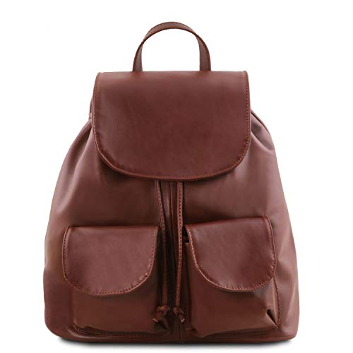 Sac à dos en cuir marron Tuscany Leather pour femme