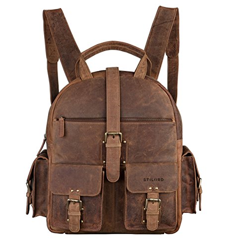 Sac à dos en cuir marron vintage pour un look professionnel et stylé