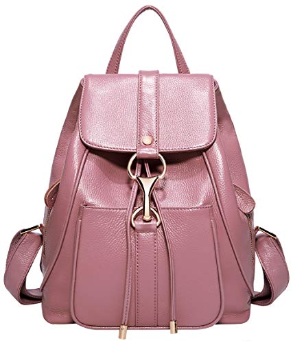 Sac à dos en cuir rose grainé pour femme Boyatu