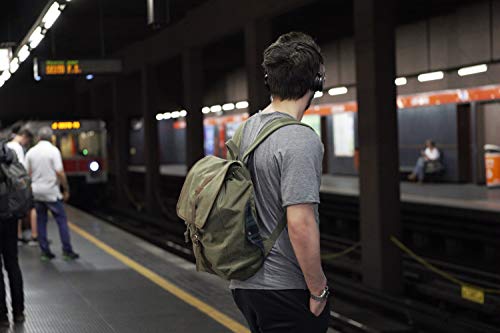 Sac à dos Evervanz vert, cuir et coton, pour un style urbain casual