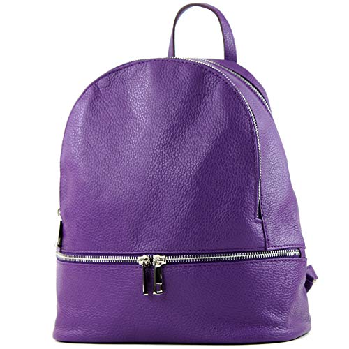 Sac à dos en cuir violet vif pour femme Modamoda