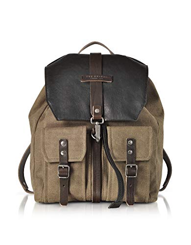 Sac à dos homme The Bridge cuir et tissu esprit baroudeur luxe