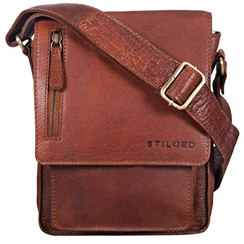 Sac à main pour homme Stilord en cuir esprit Vintage