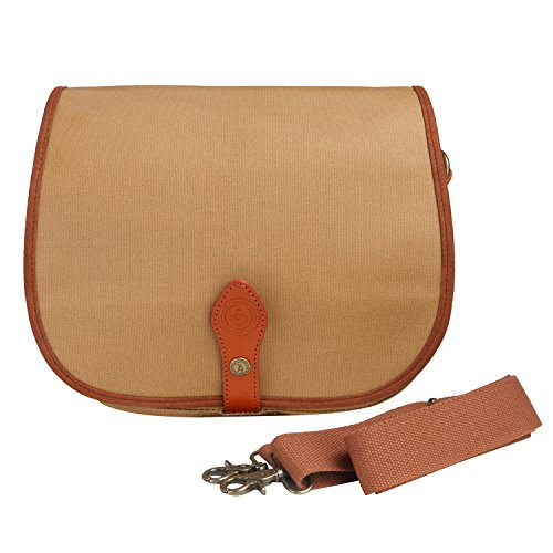 Sac bandoulière pour vélo en toile beige imperméable et cuir, pour femme, Tourbon