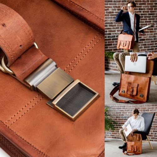 Cartable sacoche XL en cuir marron vintage Berliner Bags pour ordinateur portable