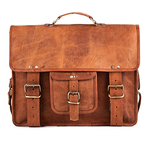 Sac bandoulière XL en cuir marron vintage Berliner Bags pour ordinateur portable