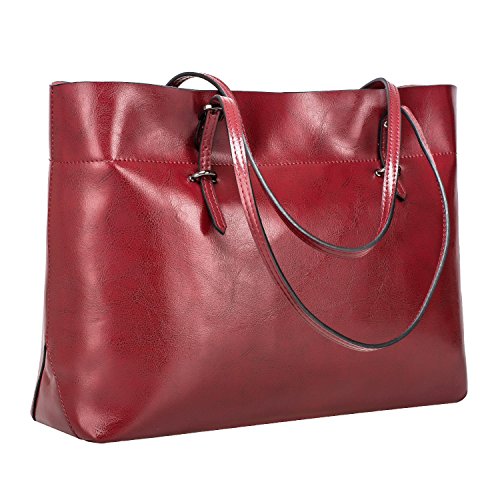 Sac Cartable cuir rouge pour femme, Esprit fourre-tout, S-Zone