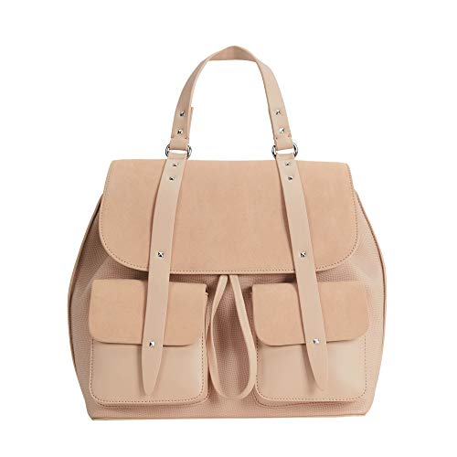 Sac cartable rose beige pour femme