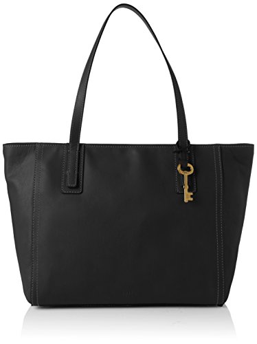 Sac cartable femme en cuir grainé noir Fossil