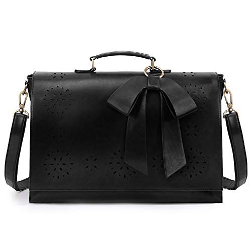 Sac cartable noir glamour pour femme