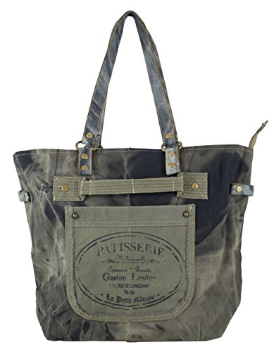 Sac cabas cuir et toileshopper original Gaston