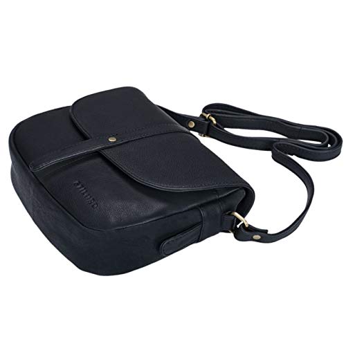 Sac à main femme avec bandoulière en cuir noir pour femme Stilord