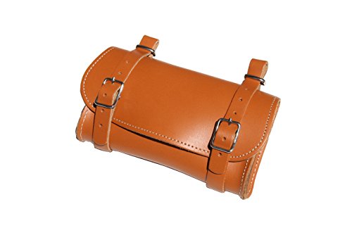 Pochette pour vélo style vintage cognac