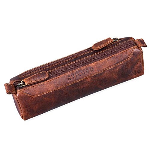 Trousse en cuir marron Stilord