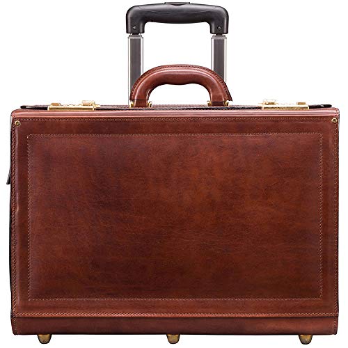 La valise pilote en cuir italien marron luxe Maxwell Scott