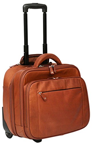 Valise pilote en cuir marron cognac avec housse pour ordinateur amovible Cortez