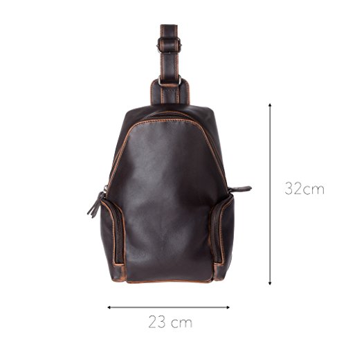 dimensions Sac à dos en cuir bretelle unique de chez Dudu homme Dimensions du sac à dos en cuir bretelle unique de chez Dudu pour homme
