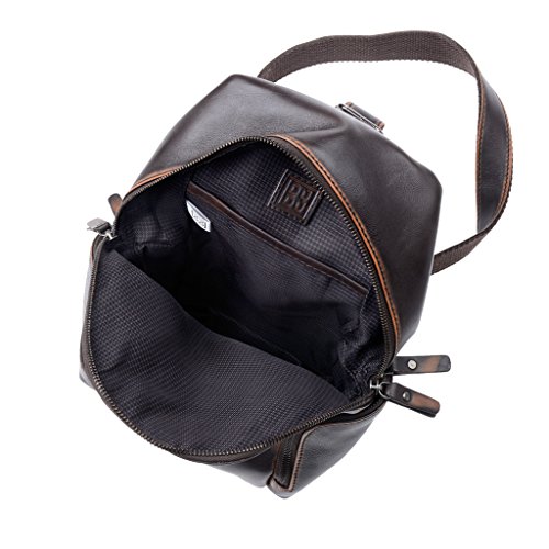 intérieur Sac à dos en cuir bretelle unique de chez Dudu homme Intérieur avec doublure en tissu du sac à dos en cuir à bretelle unique de chez Dudu pour homme