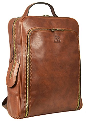 Fermeture zippée arrière du sac à dos homme en cuir ce chez Time Résistance Sac à dos ultime pour homme en cuir de chez Time Résistance