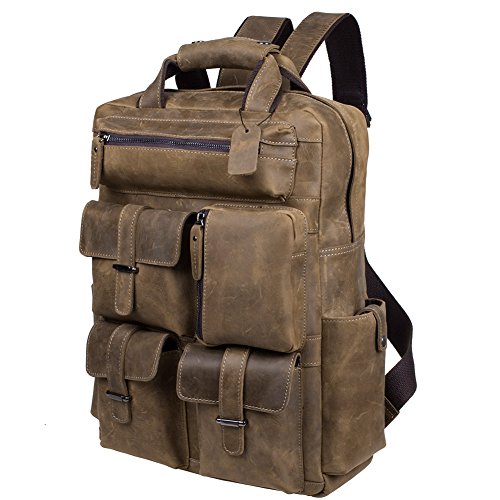 sac à dos cuir homme multi poches s-zone Sac à dos en cuir pour homme multi poches S-Zone, look musée Beaubourg