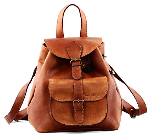 petit cartable sac à dos en cuir de buffle marron clair femme vintage designeur Paul et Marius Petit cartable sac à dos en cuir de buffle marron clair pour femme, esprit Vintage désigné parPaul et Marius.