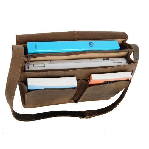 Bel espace pour ce sac cartable banboulière Plank, parfait pour les enseignantes.