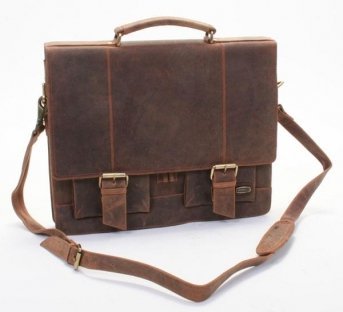 Sacoche esprit écolier rétro revisité en cuir pour homme ou pour femme, look vintage classique et intemporel, bandoulière amovible, fermoirs tuck, 2 compartiments intérieurs bien organisés ou chaque objet a son espace de rangement bien adapté. 40cm x 13cm x 33cm. Il peut accueillir des documents format A4. Idéal comme sac de travail ou de cours.